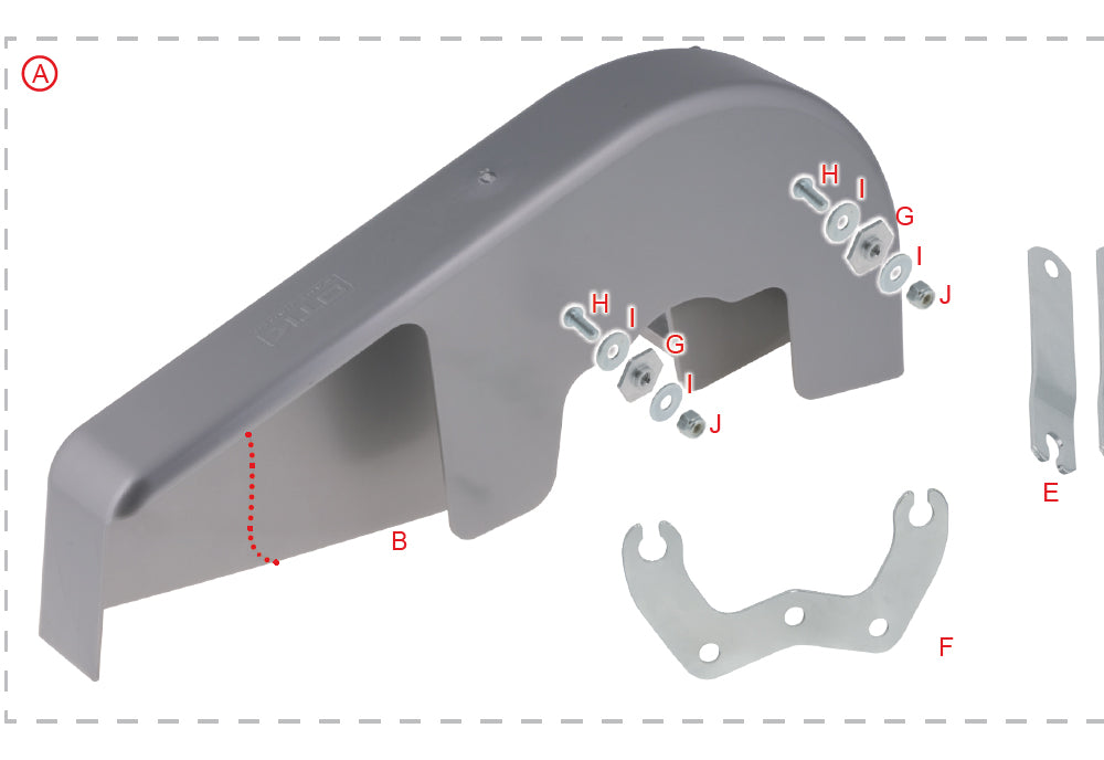 Complete integral chain guard kit