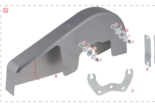 Complete integral chain guard kit