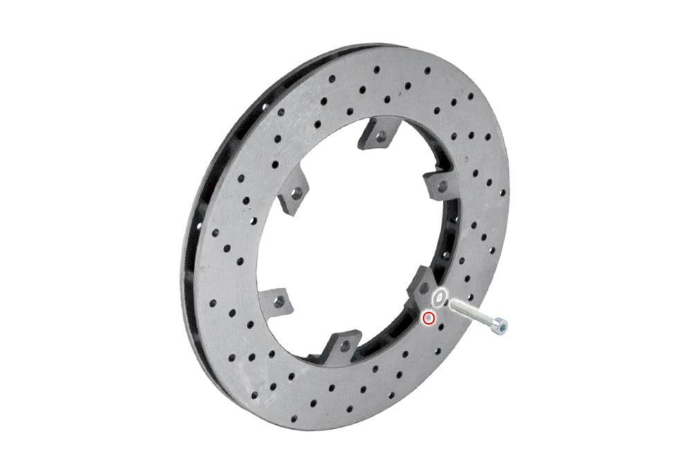 Self-ventilated rear brake disk Ø 206x16mm