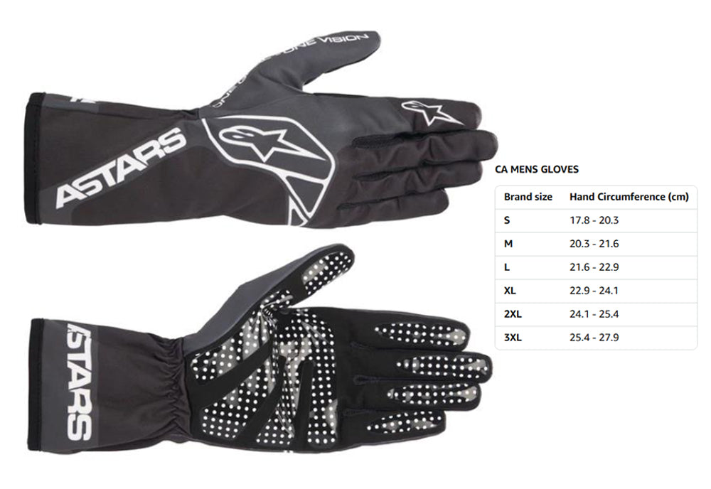 TECH 1 K Race Gloves V2 One Vision Black-Grey