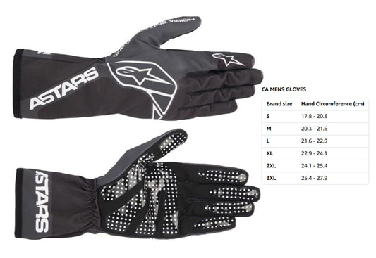 TECH 1 K Race Gloves V2 One Vision Black-Grey