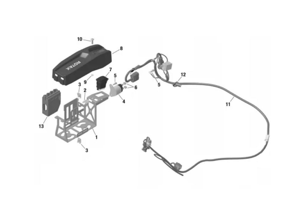 BATTERY HOUSING W/CABLE HARNESS ASSY