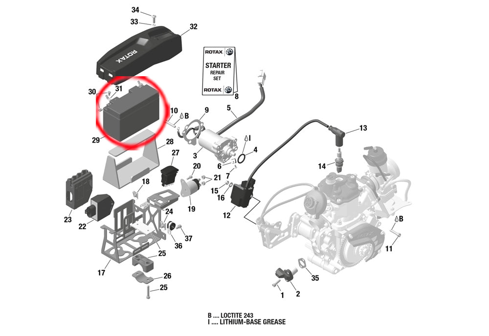 BATTERY 12 V-6.5Ah UNFILLED RTX