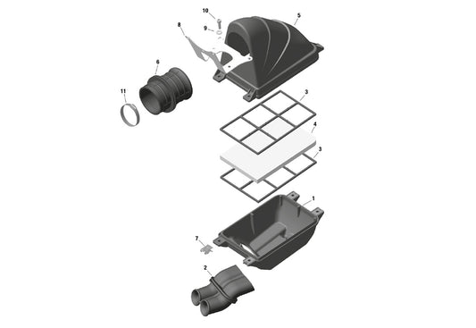 2007 INTAKE SILENCER SUPPORT BRACKET FR