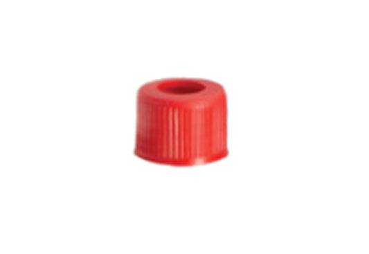 Small drilled plug for fuel tank Red
