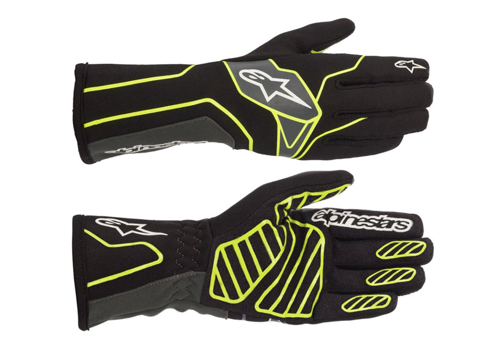 TECH 1 K V2 Gloves Black-Yellow