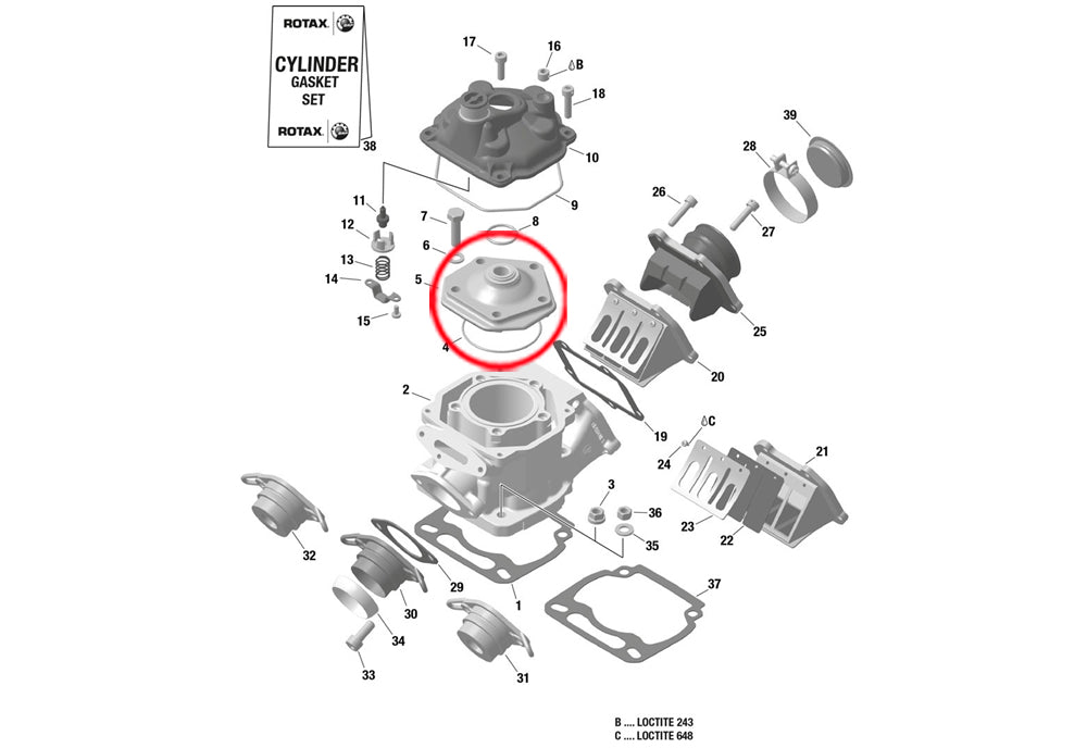 COMBUSTION CHAMBER INSERT ROTAX