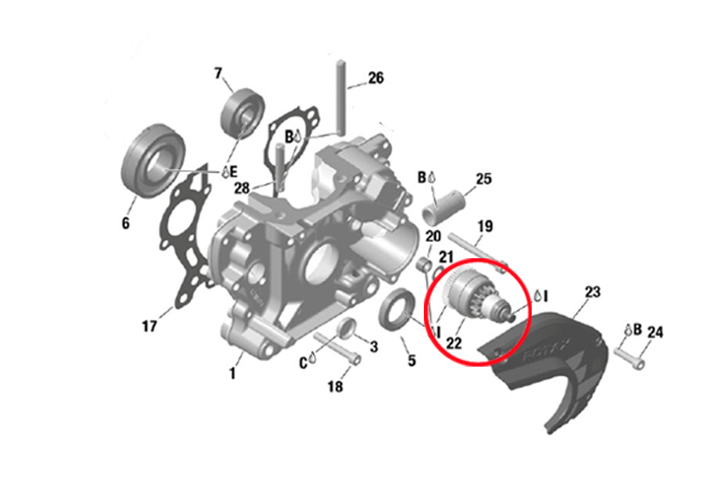 STARTER REDUCTION GEAR ASSY. FR