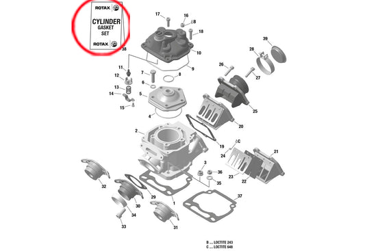 GASKET SET (Cylinder) - FR MAX ( 1282 )