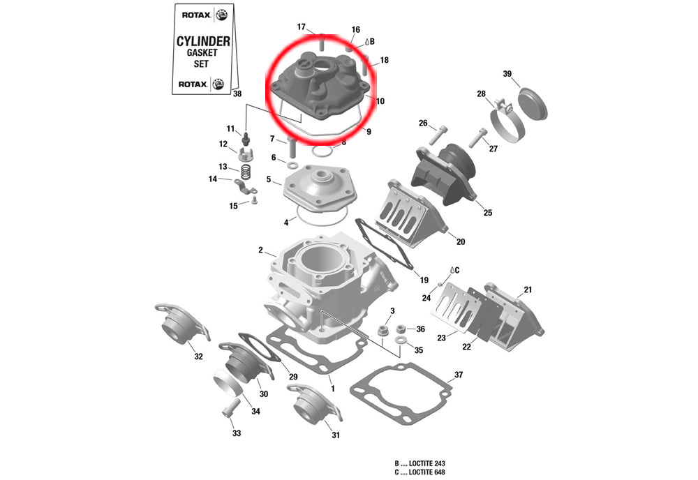 CYLINDER HEAD COVER, RED 2015 ( 1420 )