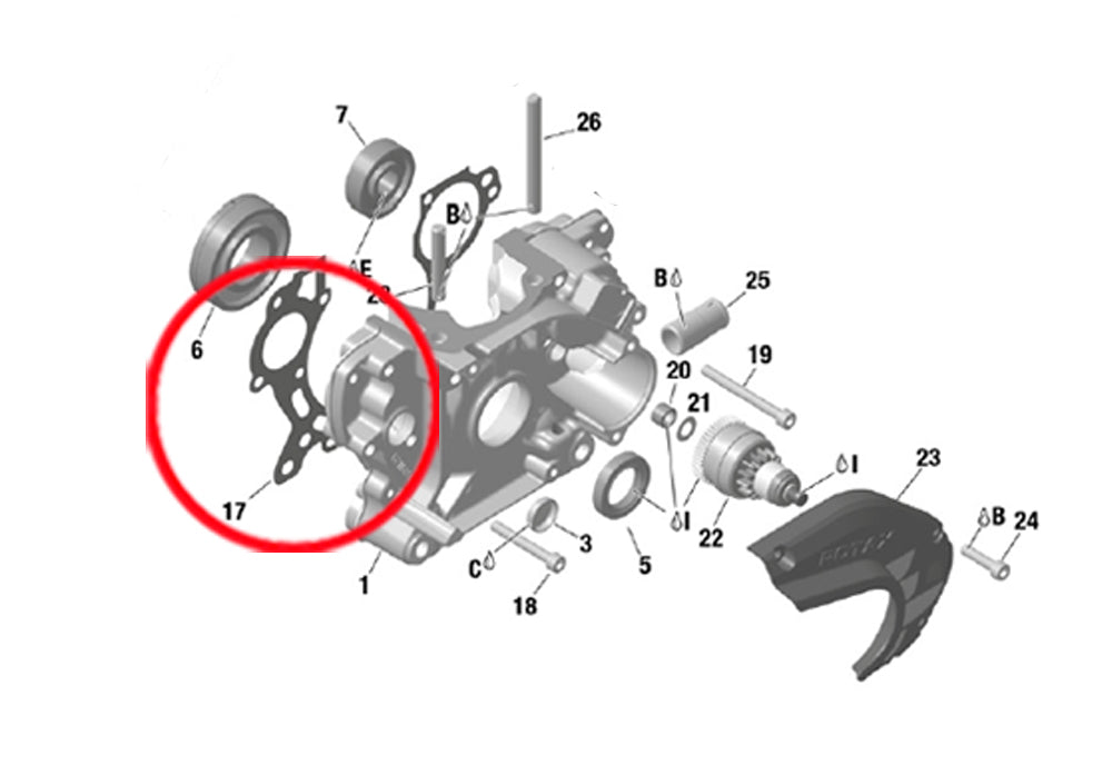 GASKET CRANKCASE FRMAX (NEW MOD.) ( 1500 )